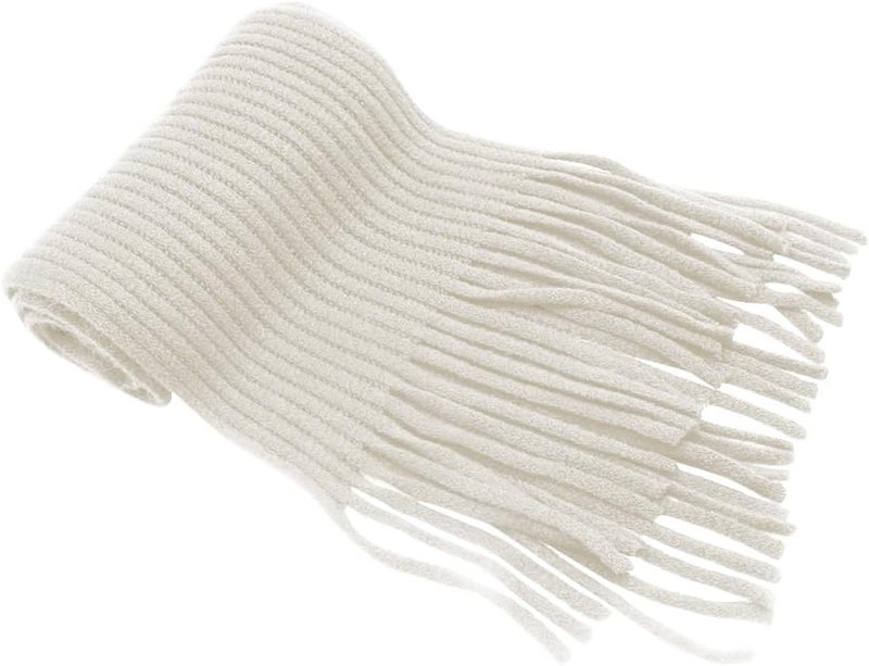 RARITYUS Kids Knitted Tassel Scarf Fashion Solid Color Toddler Soft Warm Scarves Neck Warmer Winter for Girls Womens - Image 1